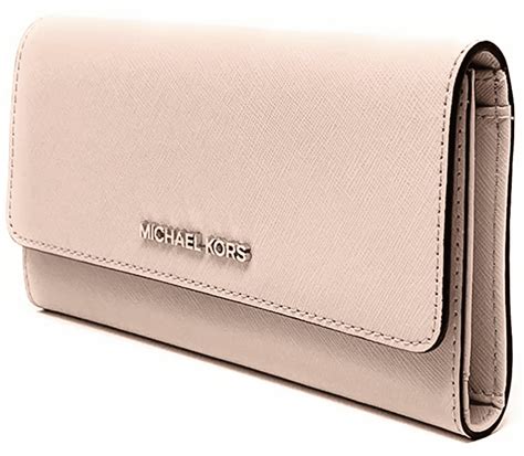 powder blush michael kors wallet|Michael Kors Women's Jet Set Travel Large Trifold Wallet .